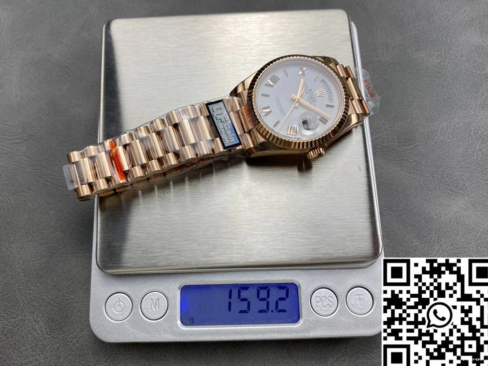 Steel M128235 White 36mm Rose Dial v5 Date QF Rolex Gold Day Factory Tungsten 0112